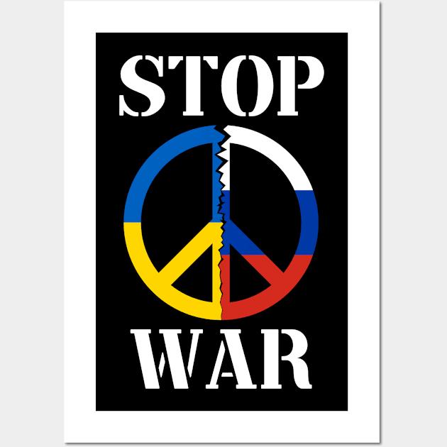 Stop the war in Ukraine Wall Art by speedmanstudio